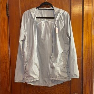 Nike Silver Hooded Running Jacket